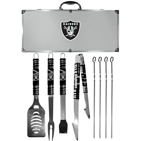 Officially Licensed NFL Team 8-Piece Tailgater BBQ Set - Raiders