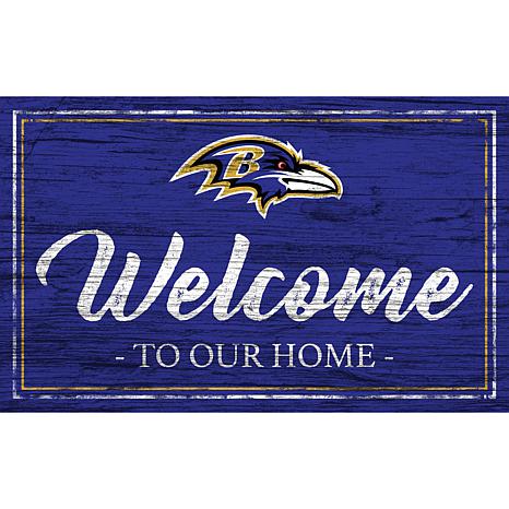 NFL Round Distressed Sign: Baltimore Ravens