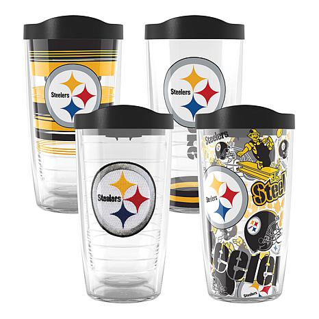 NFL Pittsburgh Steelers 16oz INSULATED TRAVEL CUP Tumbler w/ Lid