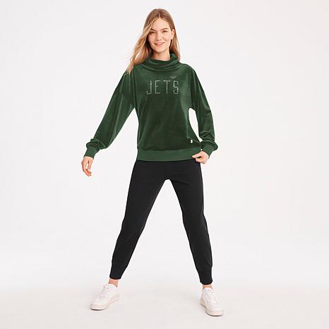 Football Fan Shop Officially Licensed NFL Womens Delilah Velour Sweatshirt by Dkny Sport - Saints