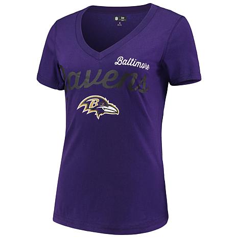 Women's Fanatics Branded Purple/Black Baltimore Ravens Ombre Long Sleeve  T-Shirt