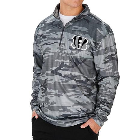 Zubaz Packers Camo Lines Full Zip Hoodie Large Gray