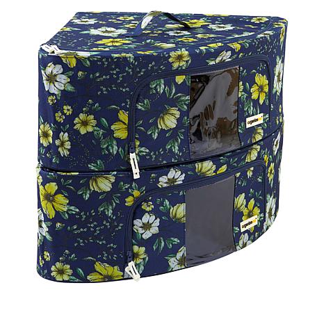 OrganizeMe 2-Pack Large Corner Collapsible Pop Up Storage Bins - Pattern/Print