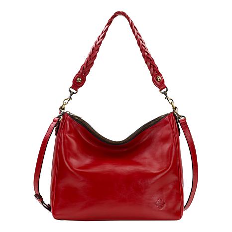 Patricia Nash Lilia Leather Hobo Crossbody with Braided Handle