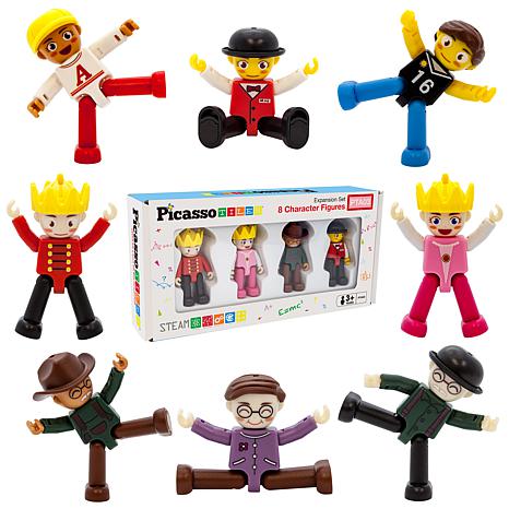 PicassoTiles 8 Piece Character Family Figure Set