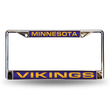 Minnesota Vikings Laser Cut Chrome License Plate Frame