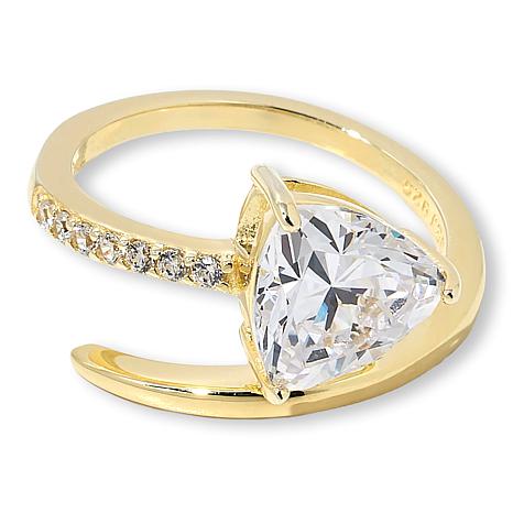 Radiance by Absolute™ 3.30ctw Trilliant Cut Solitaire Wrap Ring