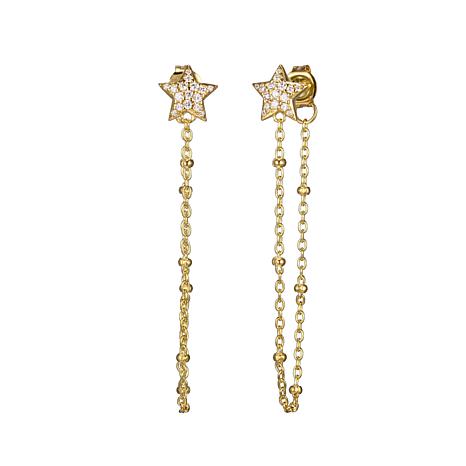 Radiance by Absolute™ Gold-Plated Star Chain Drop Earrings - 20411071 | HSN