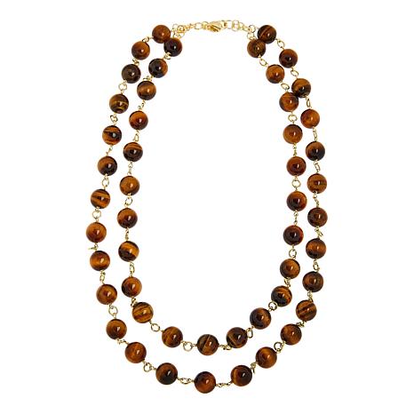 Rarities Gold-Plated Tiger's Eye Necklace - 22420768 | HSN