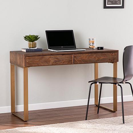 Southern Enterprises Kerrisdale Reclaimed Wood Desk with Storage