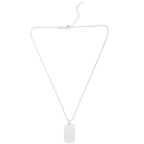 Artisan Carat - Sterling Silver Dog Tag Chain - Free Engraving 22