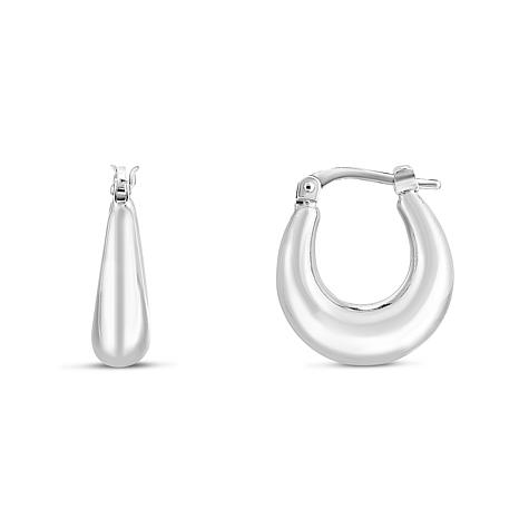 Sterling Silver Graduated Hoop Earrings - 3 Pack