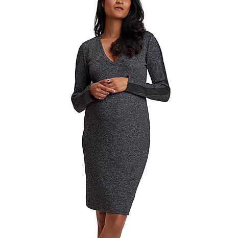 dark gray maternity dress