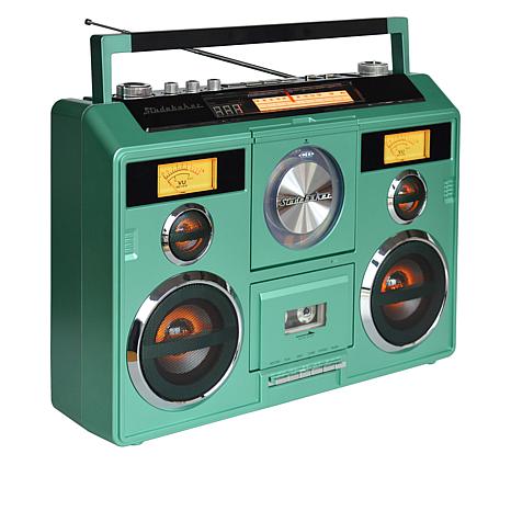 retro cassette boombox with bluetooth