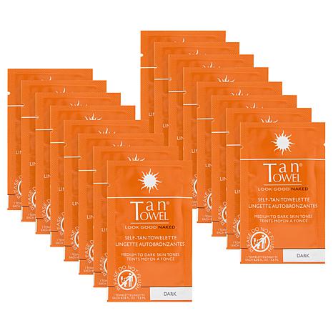 TanTowel 16-pack Half Body Tan Kit - Dark