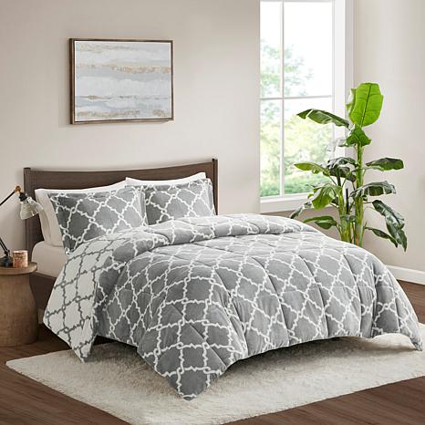 True North Peyton Reversible Gray Comforter Set - King