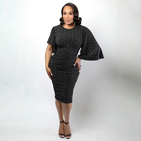 Vivica A. Fox Collection Studded Asymmetric Dress Vivica A. Fox Collection Studded Asymmetric Dress