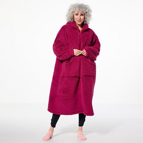 Warm & Cozy Oversized Sherpa Zip Front Hoodie - 23256232 | HSN
