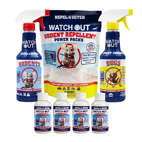 $29.95, Was $39.95, 25% Off! Watch Out 96oz Total Pest Control Combo with Rodent Power Packs dealfomo