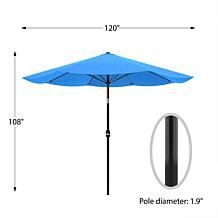 10' Auto-Tilt Patio Umbrella with Easy Crank - Brilliant Blue