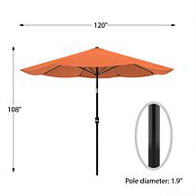 10' Auto-Tilt Patio Umbrella with Easy Crank - Terracotta