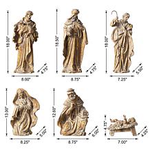 10-piece Bronze Resin Nativity Figurine Set