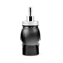 10 Strawberry Black Glass Skull Soap Dispenser