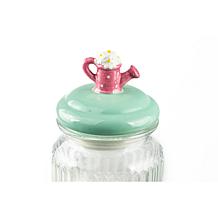 10 Strawberry Street 2-pc. Daisy & Watering Can Knob Canister