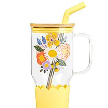 10 Strawberry Street Adria Hydration Travel Tumbler, Yellow Bouquet