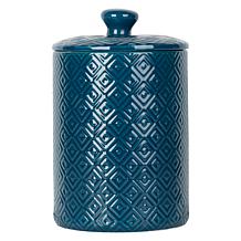 10 Strawberry Street Diamond 3-Piece Canister Set, Blue