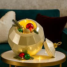 10 Strawberry Street Disco Christmas Cookie Jar, White