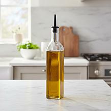 10 Strawberry Street Glass Oil & Vinegar Bottles, Set of 2,  Clear