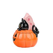 10 Strawberry Street Kitty-fly Jack O' Lantern Canister