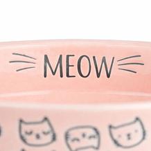 10 Strawberry Street Set of 2 Face Pattern Pet Dish - Pink