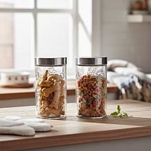 10 Strawberry Street Set of 2 Maxwell Dog Treat Canisters - Large