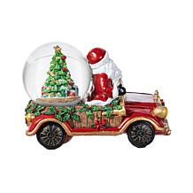 100mm Christmas Resin Lighted Musical Snowflakes Santa Car Waterglobe
