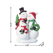 10.25"H Christmas Resin Snowman Family Table Decor