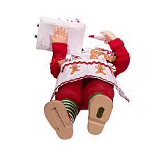 10.5" Fabriché Gingerbread Chef Santa