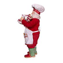 10.5" Fabriché Gingerbread Chef Santa