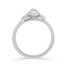 10K Yellow Gold 1/10ctw Diamond Pear and Marquise Design  Ring