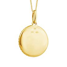 10K Yellow Gold 1/5ctw Diamond Round Fashion Pendant with Chain