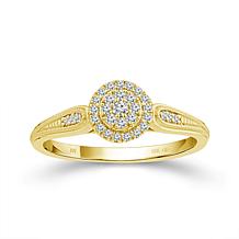 10K Yellow Gold 1/6ctw Diamond 32-Stone Ring