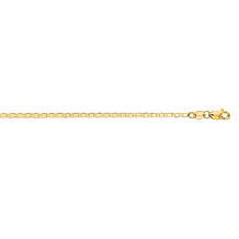 10K Yellow Gold Classic Mariner Anklet with Lobster Clasp
