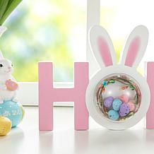 10"L Easter Wooden Hop Table Decor