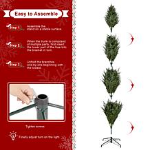 11ft Pre-Lit Green Full Fir Christmas Tree with Lights
