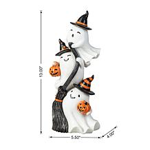 13.00''H Halloween Polyresin Stacked Ghost Table Decor