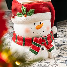 14.25"H Christmas Snowman MGO Stool or Accent Table
