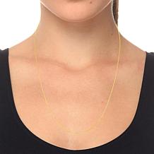 14K Gold Adjustable 22" Box Chain
