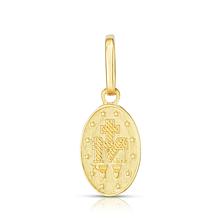 14K Gold  Oval Religious Pendant 
