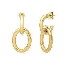 14K Gold Polished Drop Earrings 